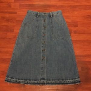 Free People Denim Skirt Size 0